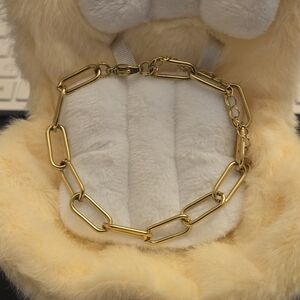 14k gold-plated paperclip chain bracelets